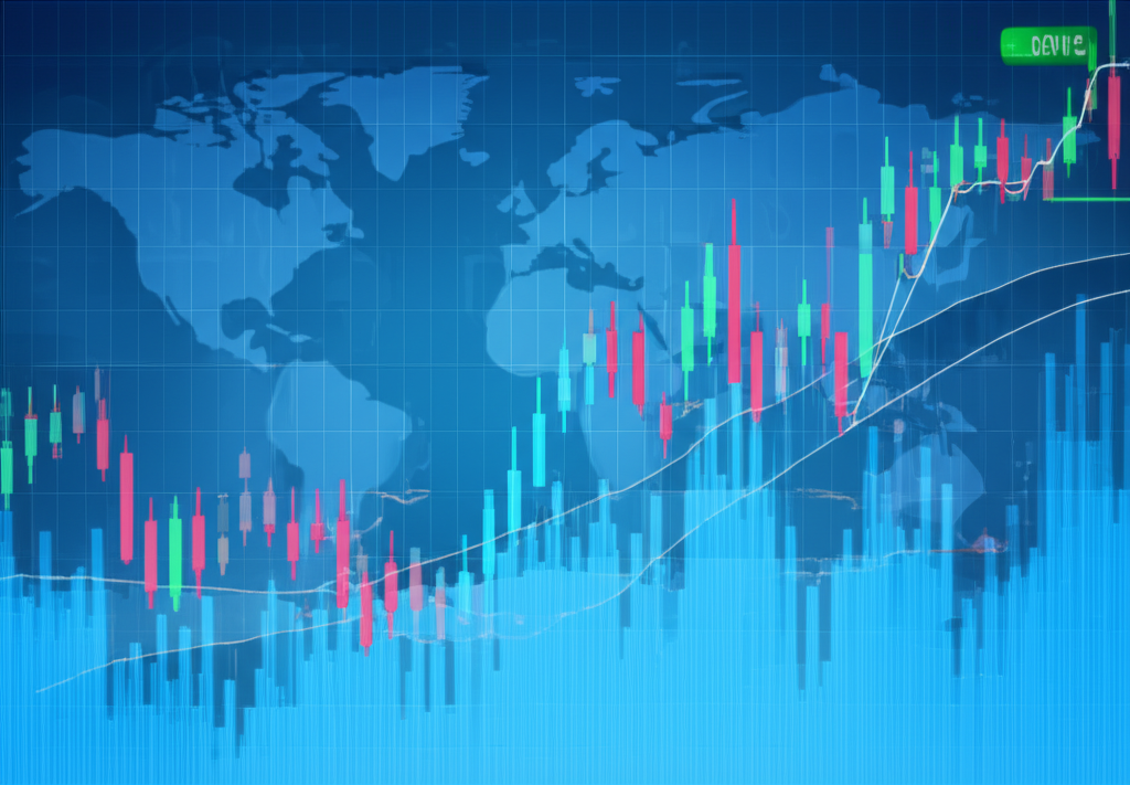 外匯圖表全球金融插圖