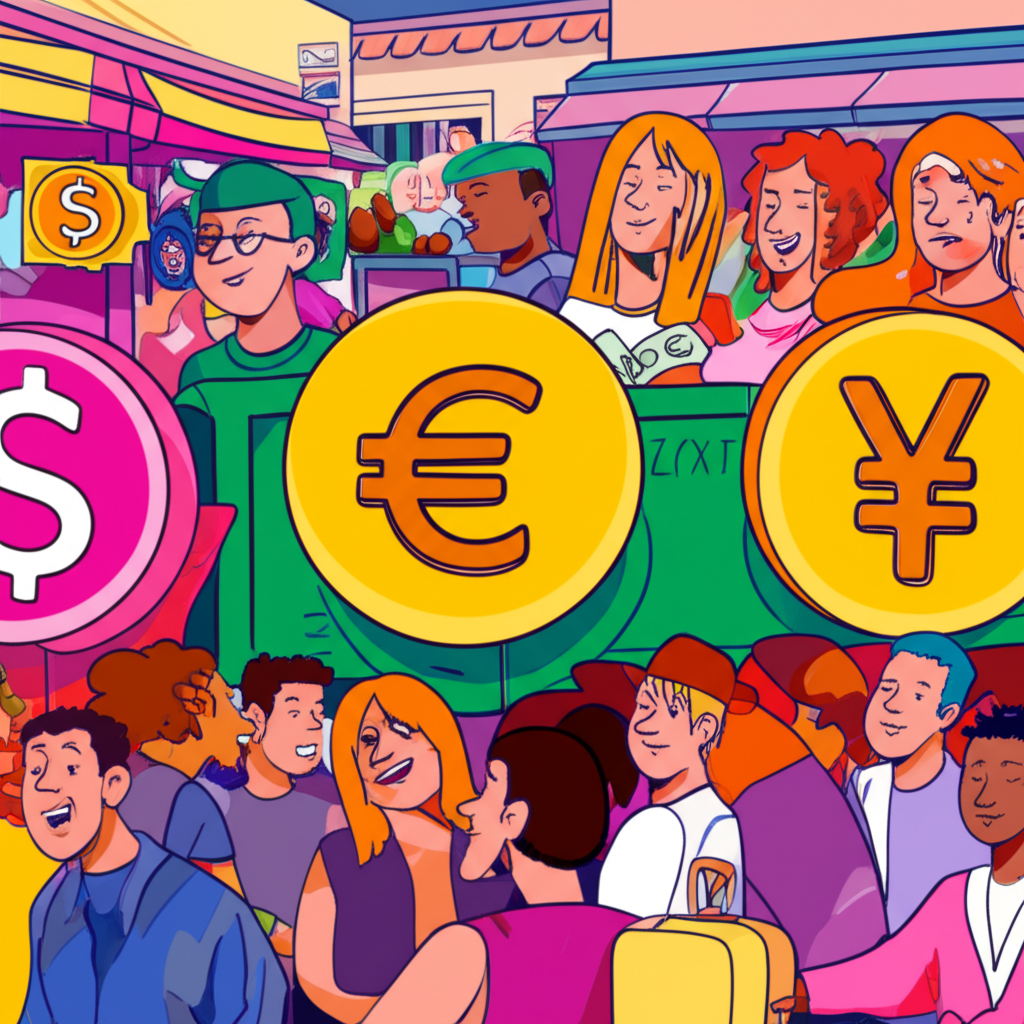 全球貨幣交換示意圖,象徵國際貿易與個人旅行