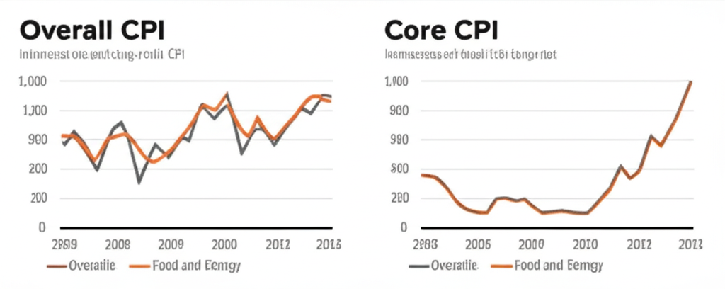 核心CPI與總體CPI圖表比較，突出平穩趨勢