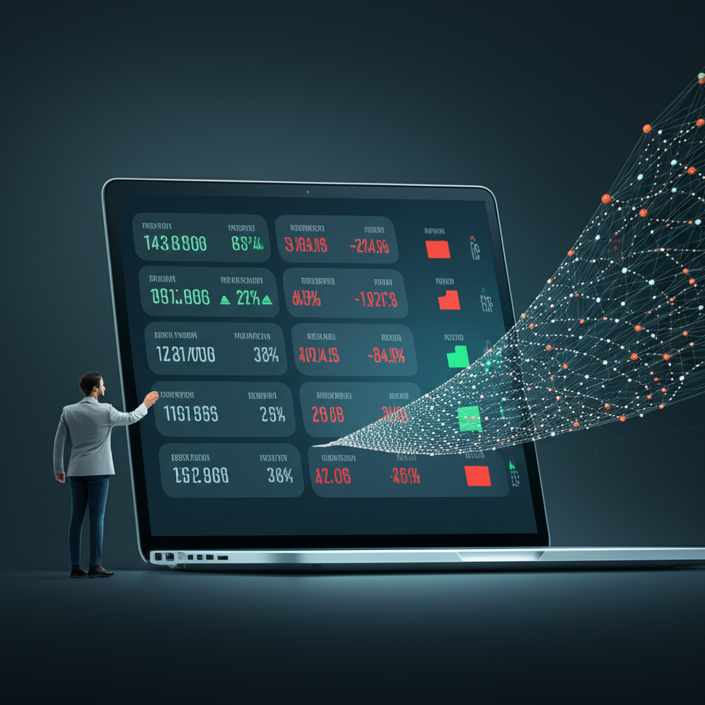 債券市場數字介面插圖,顯示投資人輕鬆存取多樣債券池的低門檻優勢