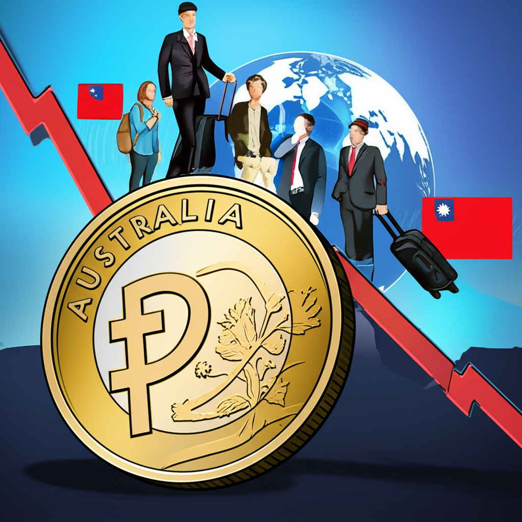 全球金融市場中澳幣幣值下滑趨勢，影響台灣和香港的學生、投資者和旅遊者