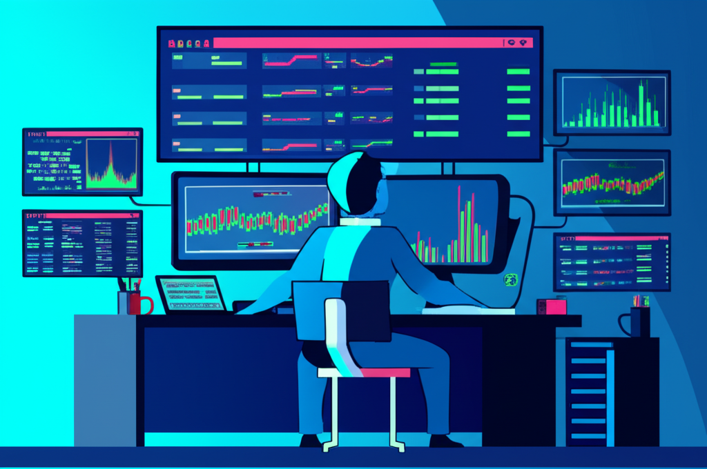 外匯交易者管理訂單插圖