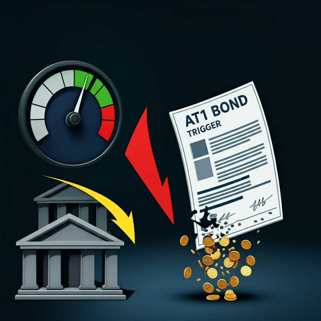 銀行資本指標下降,觸發機制啟動,AT1債券憑證被粉碎(減記)或轉化為微型股票