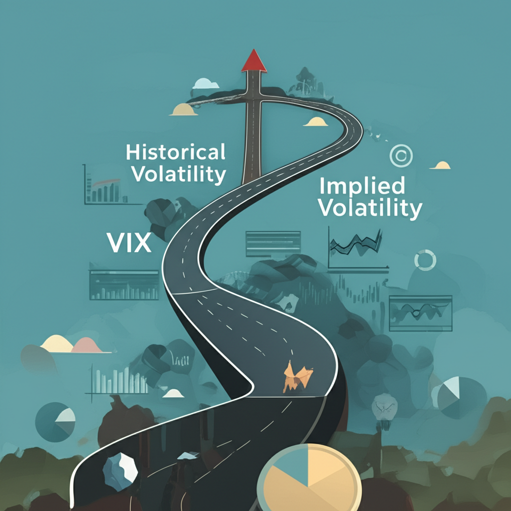 歷史波動率與隱含波動率如同投資決策的兩條路徑,分別指向過去與未來