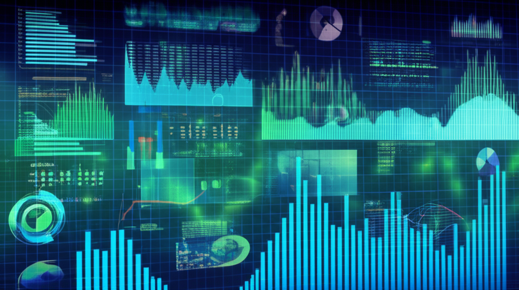 Digital charts real time data illustration