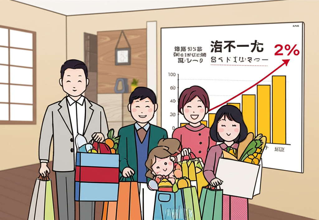 日本家庭消費與通膨薪資圖表