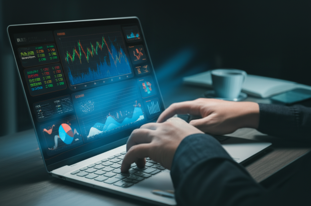 Investor choosing forex platform