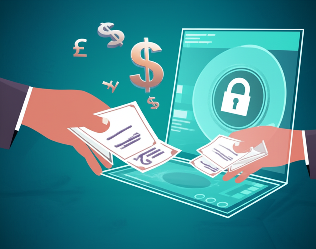 投資人透過數位平台借出股票資產,象徵閒置股份轉化為利息收益的過程