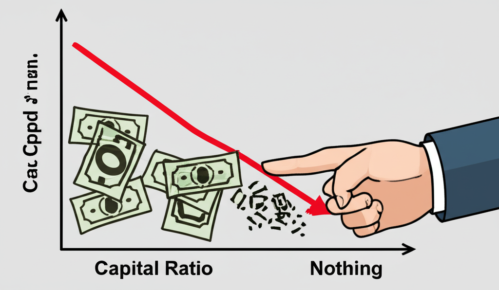 應急可轉換債券的複雜觸發機制，顯示資本比率下跌圖表與監管手激活開關導致債券轉換為股票或資金消失