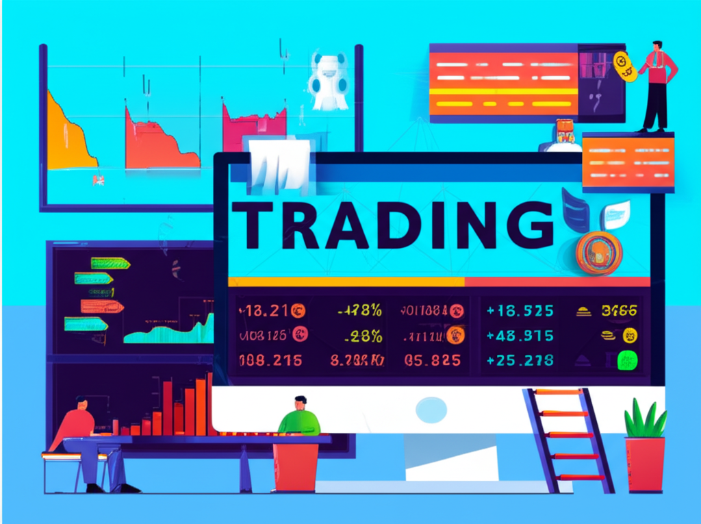 公司運用自有資金交易股票與期貨的插圖，展示作為流動性提供者的動態市場角色