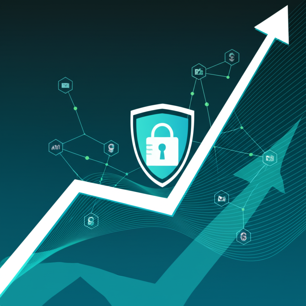 Secure trading platform growth illustration