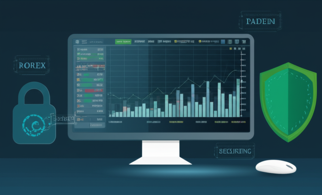 Illustration of a secure forex trading platform