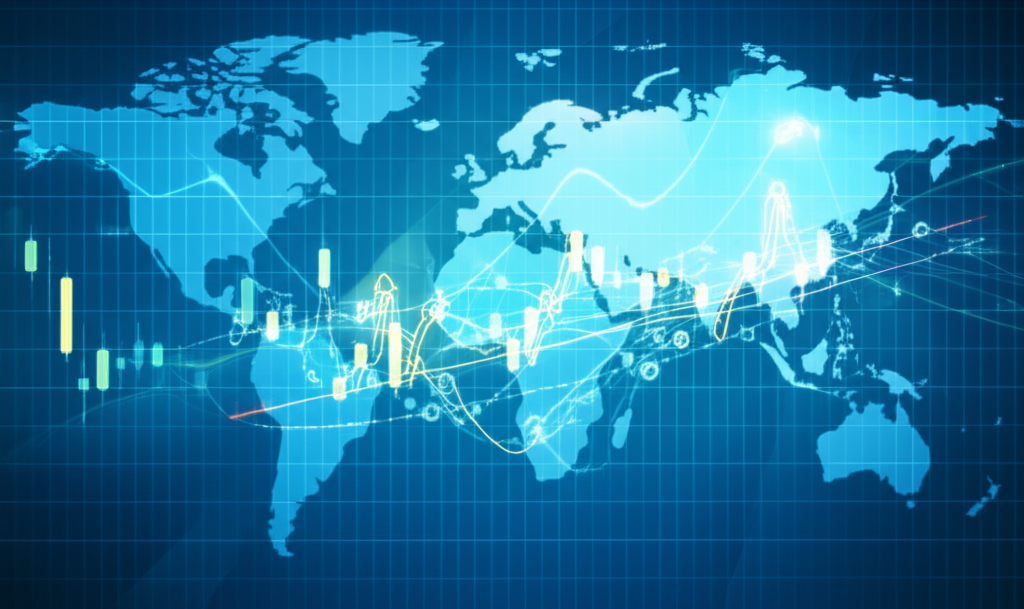 2025年全球外匯交易地圖插圖,展示快速交易動態