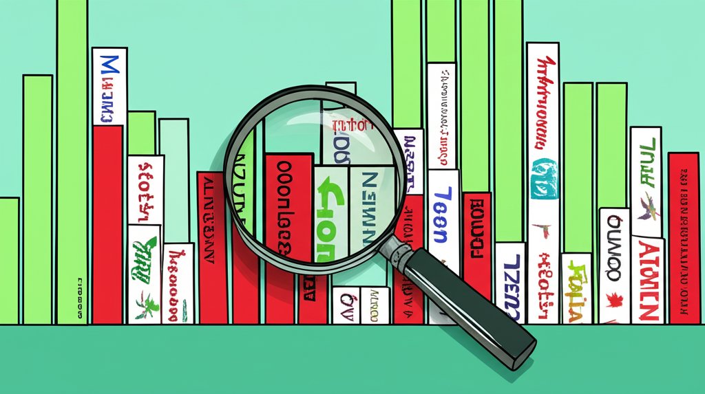 產業部門分歧表現與特定公司降級的市場放大鏡視覺插圖