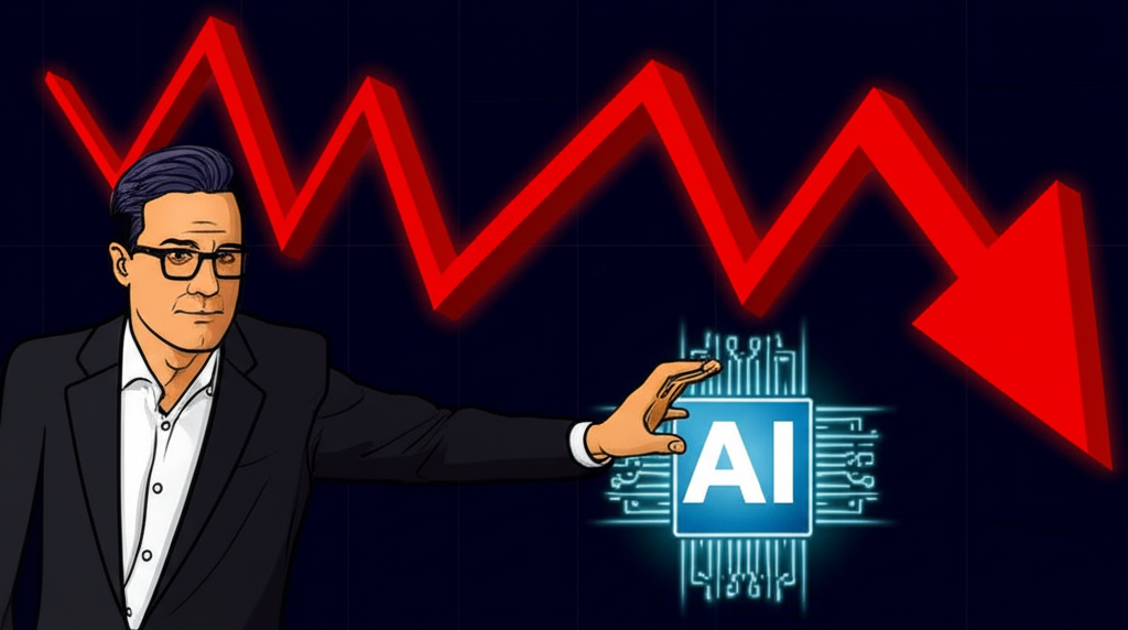 股市圖表在週二拋售中急跌,Todd Gordon自信買入發光AI股票象徵機會