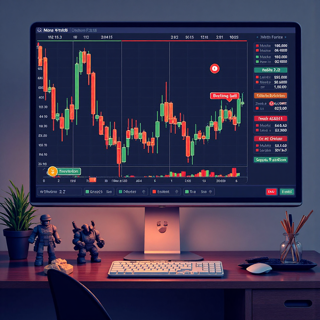 illustration of a stock market chart with colorful arrows representing buying and selling pressure emanating from different figures like institutional investors individual traders and mysterious figures labeled 'main force' the atmosphere is analytical and inquisitive with soft ambient lighting