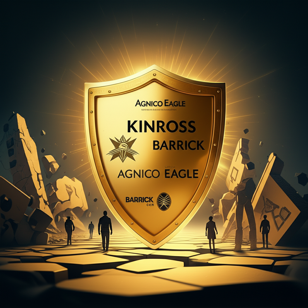 黃金保護投資者免受金融體系崩潰影響,並展示主要黃金礦業公司