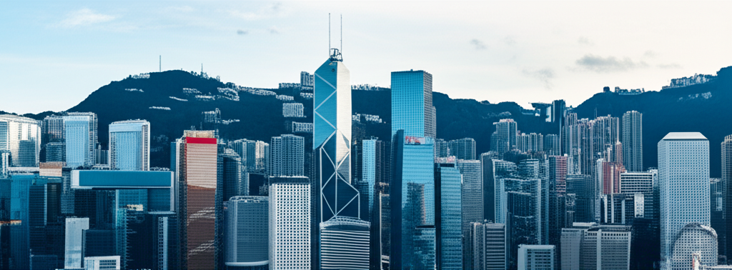 Hong Kong financial hub illustration