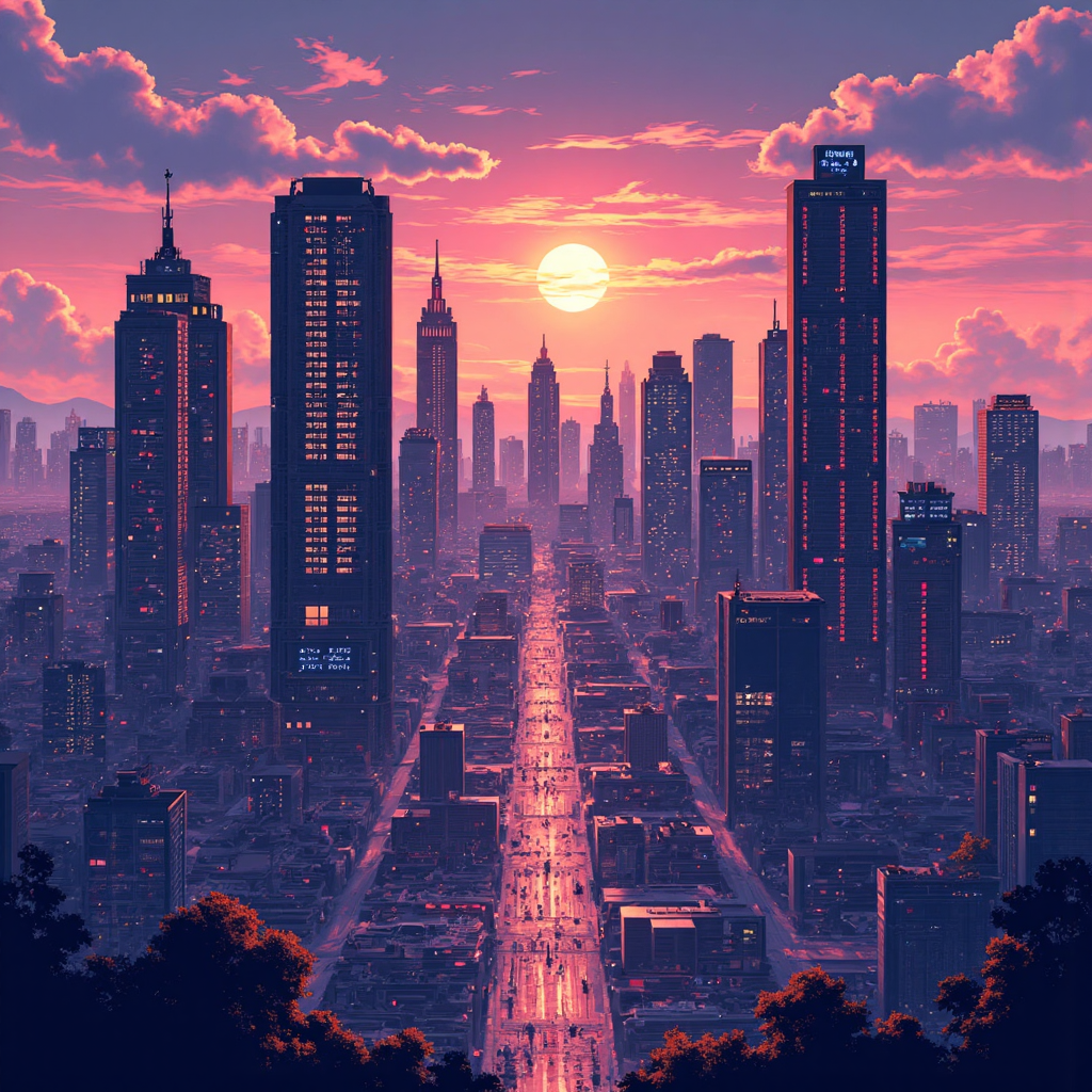 未來城市景觀中發光資料流連接高聳伺服器，象徵 Cloudflare 的全球網路及其在數位經濟中的角色