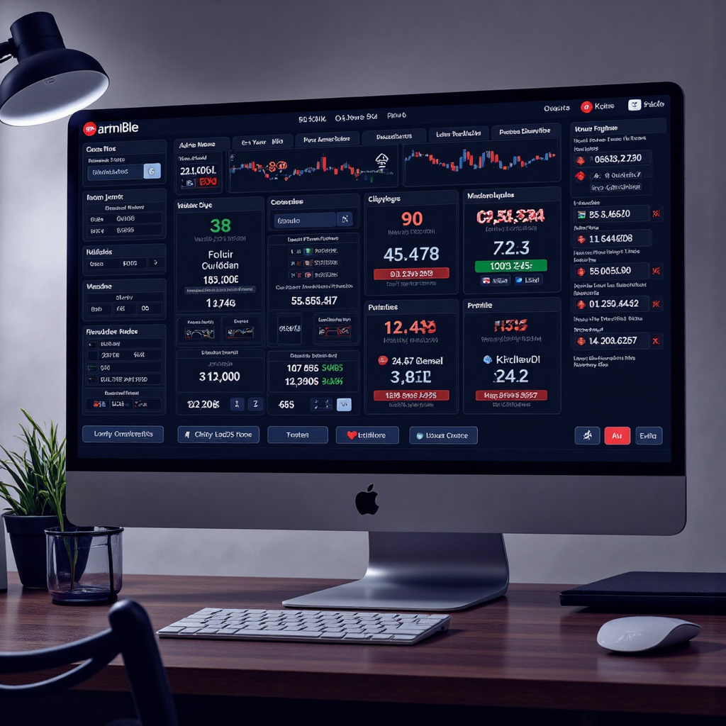 用戶友好介面的動態視覺化，展示多個外匯交易帳戶與即時市場數據