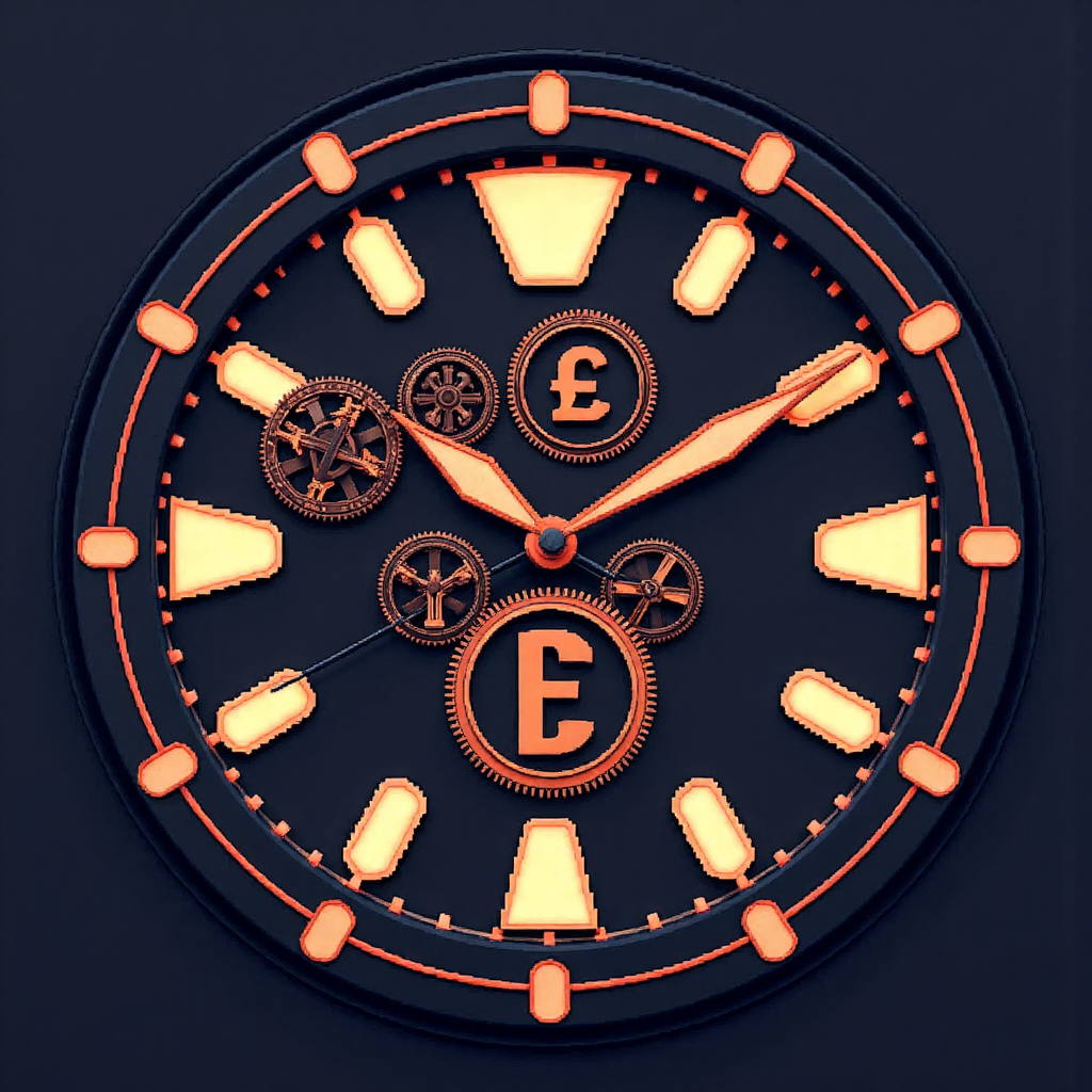 illustration of a timeless clock face representing ongoing value of evergreen content